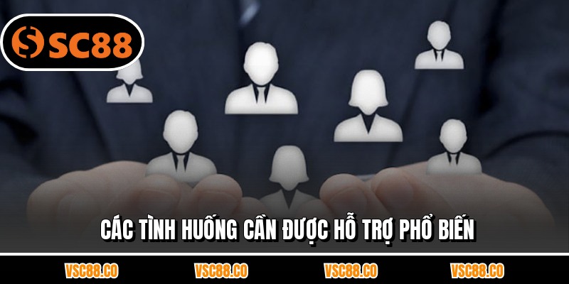 Các tình huống cần được hỗ trợ phổ biến