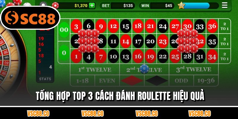 Tổng hợp top 3 cách đánh roulette hiệu quả